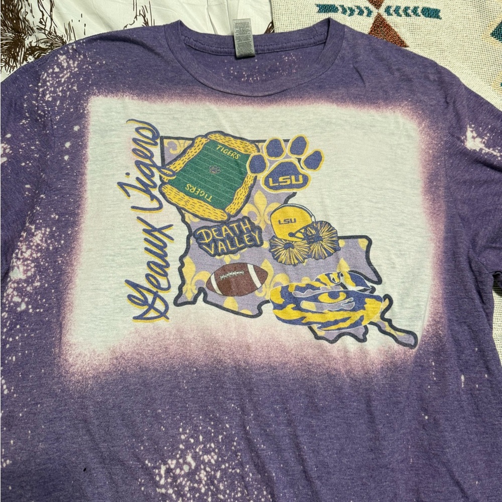 Gildan LSU Purple and White Softstyle T-Shirt